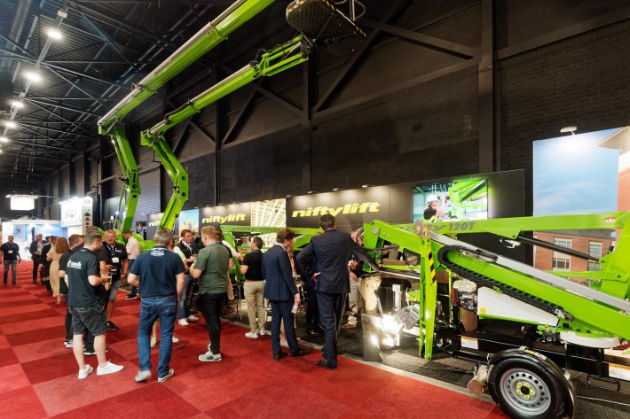Niftylift at APEX 2023 Niftylift machines displayed on the stand at APEX 2023 in Maastricht