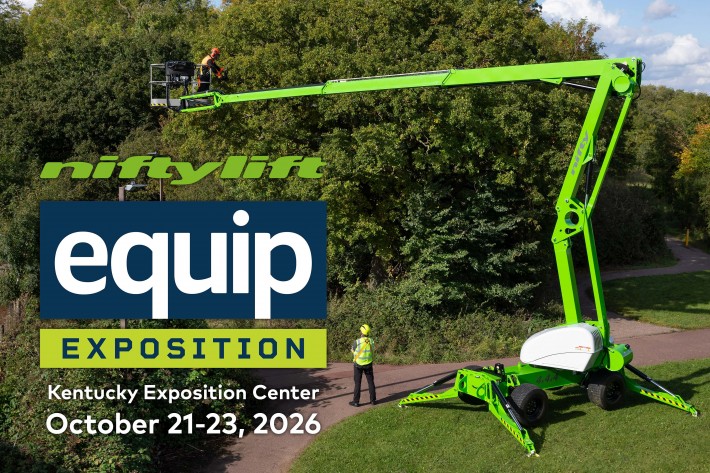 Visit Niftylift at Equip Expo 2026 Niftylift at Equip Expo 2026, Indoor Booth 8146 and Tree Care Arena Booth TC 325