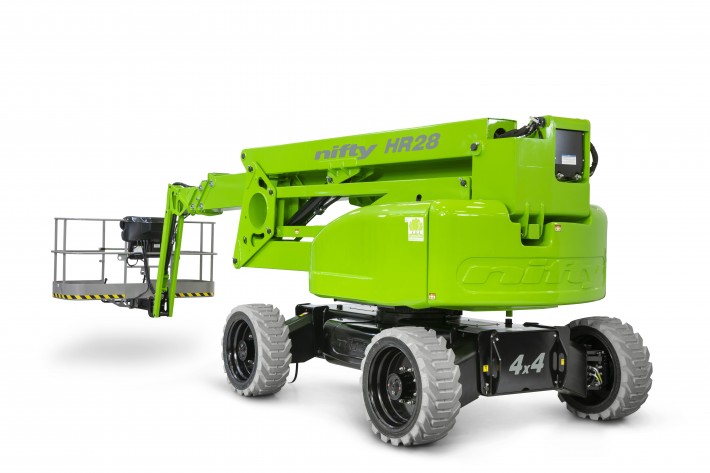 Niftylift HR28 4x4 boom lift, winner of the 2026 Construction Machinery Middle East Diesel Access Machine of the Year award.