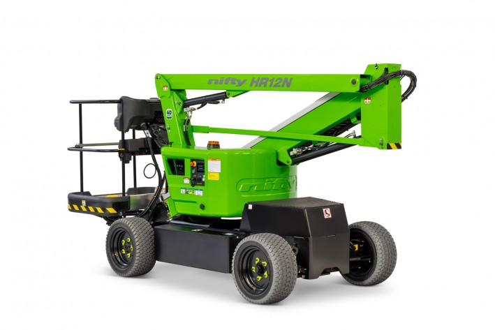 HR12N MK3 studio view Three-quarter studio view of the Niftylift HR12N MK3.